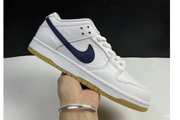 Navy Orange Nike Low SB White CZ2249-100 Dunk Label 1004
